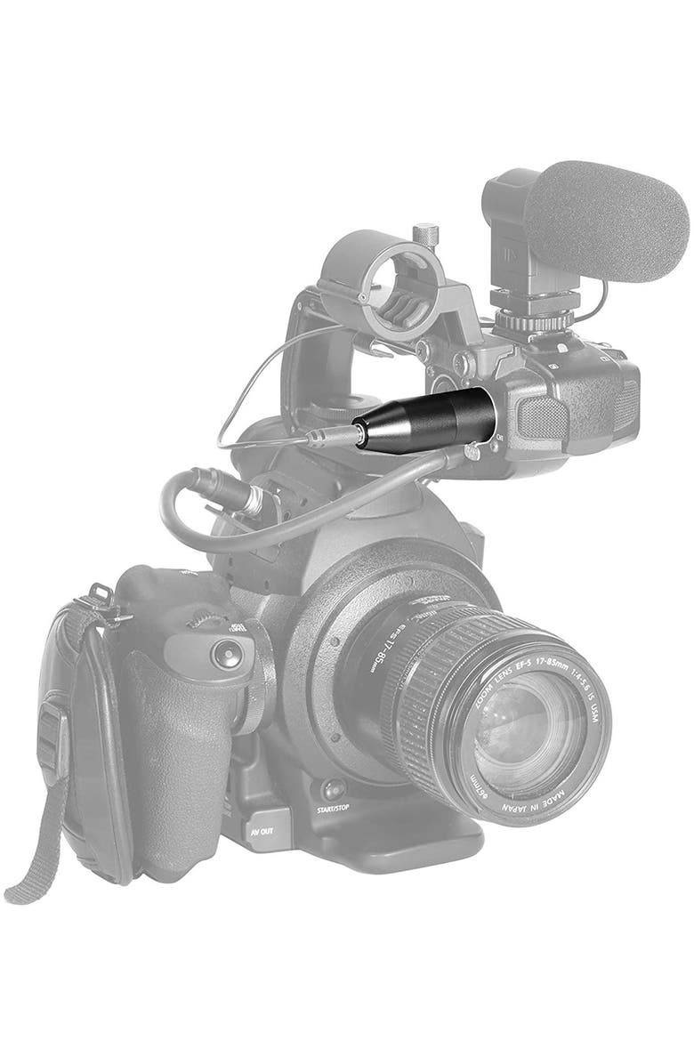 MOVO FXLR-PRO 3.5mm (TRS) Mini-Jack Female Microphone Adapter to 3-pin XLR Male Connector, Alternate, color, Black