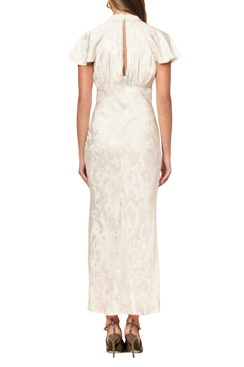 Cherie Mock Neck Burnout Midi Dress, Alternate, color, IVORY BURN
