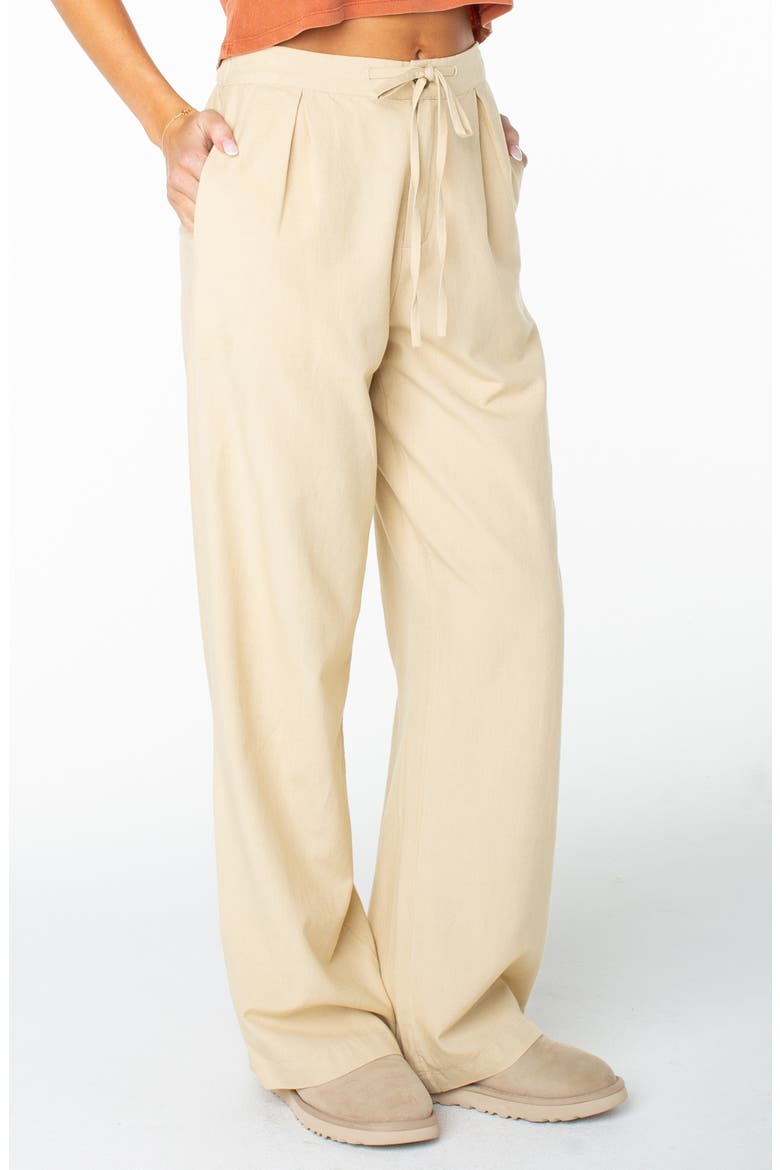 Mavericks Pleated Wide Leg Trousers, Alternate, color, PEBBLE