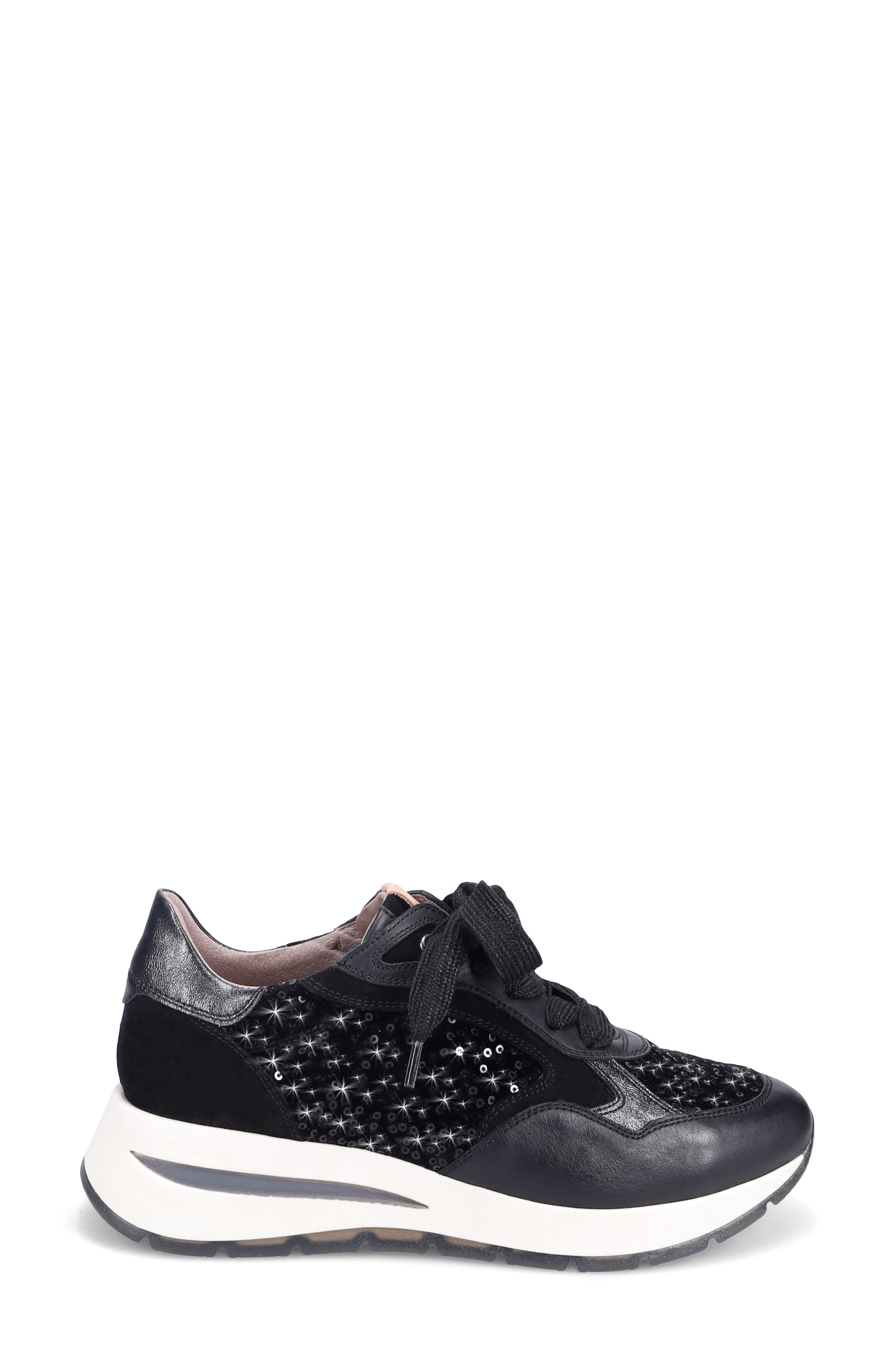 Ron White Zara Wedge Sneaker, Alternate, color, Onyx