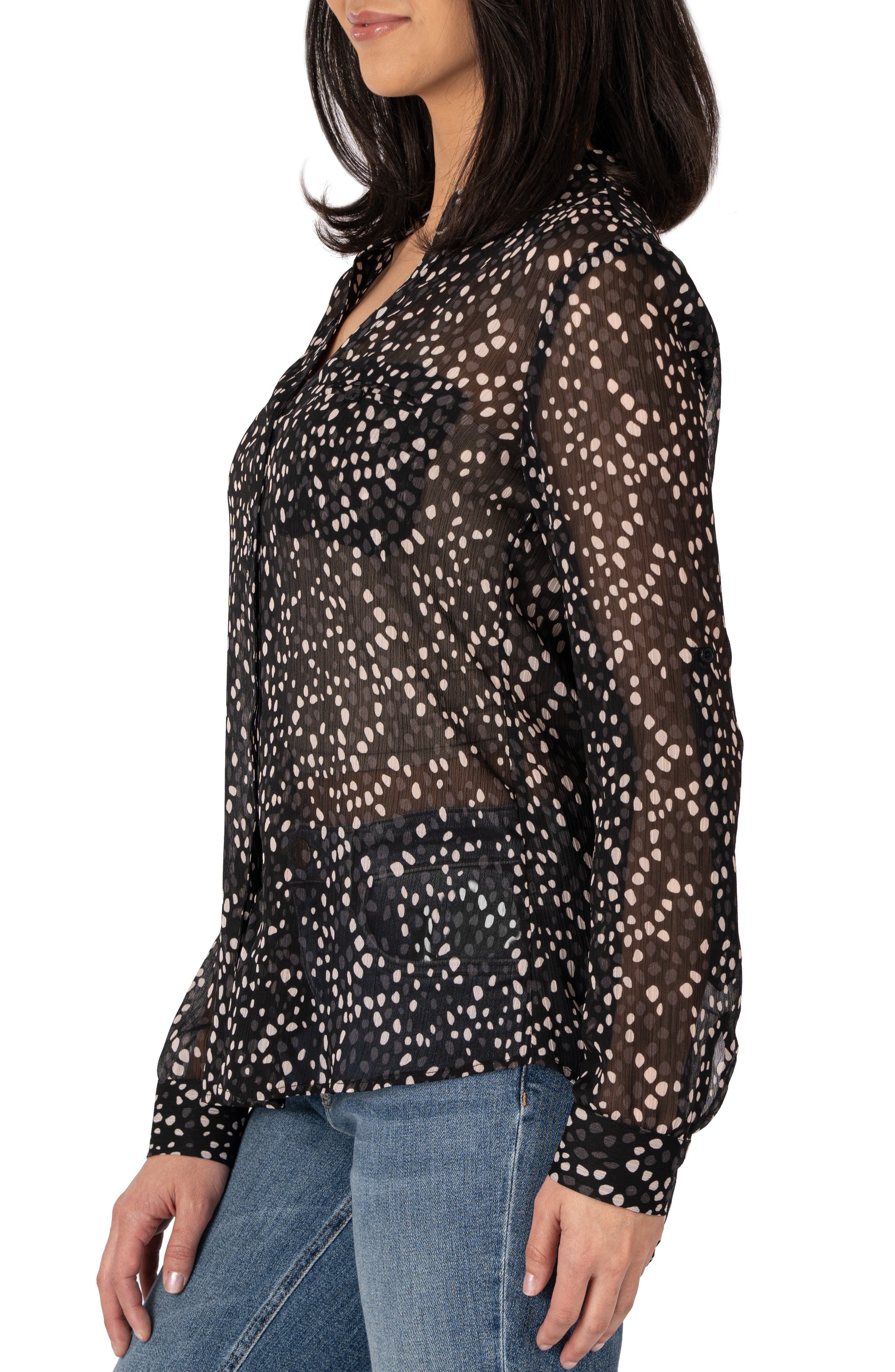 KUT from the Kloth Jasmine Chiffon Button-Up Shirt (Women) | Nordstrom