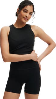 COTTON ON BODY Women's Active Rib Curved Hem Tank