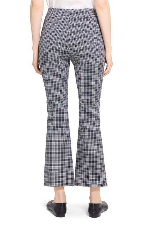 Theory High Waist Kick Flare Ankle Pants In Blue
