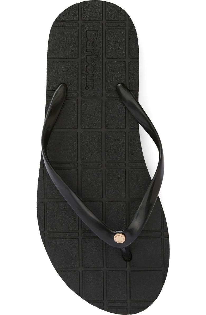 Barbour Tilda Wedge Filp Flop, Alternate, color, Black
