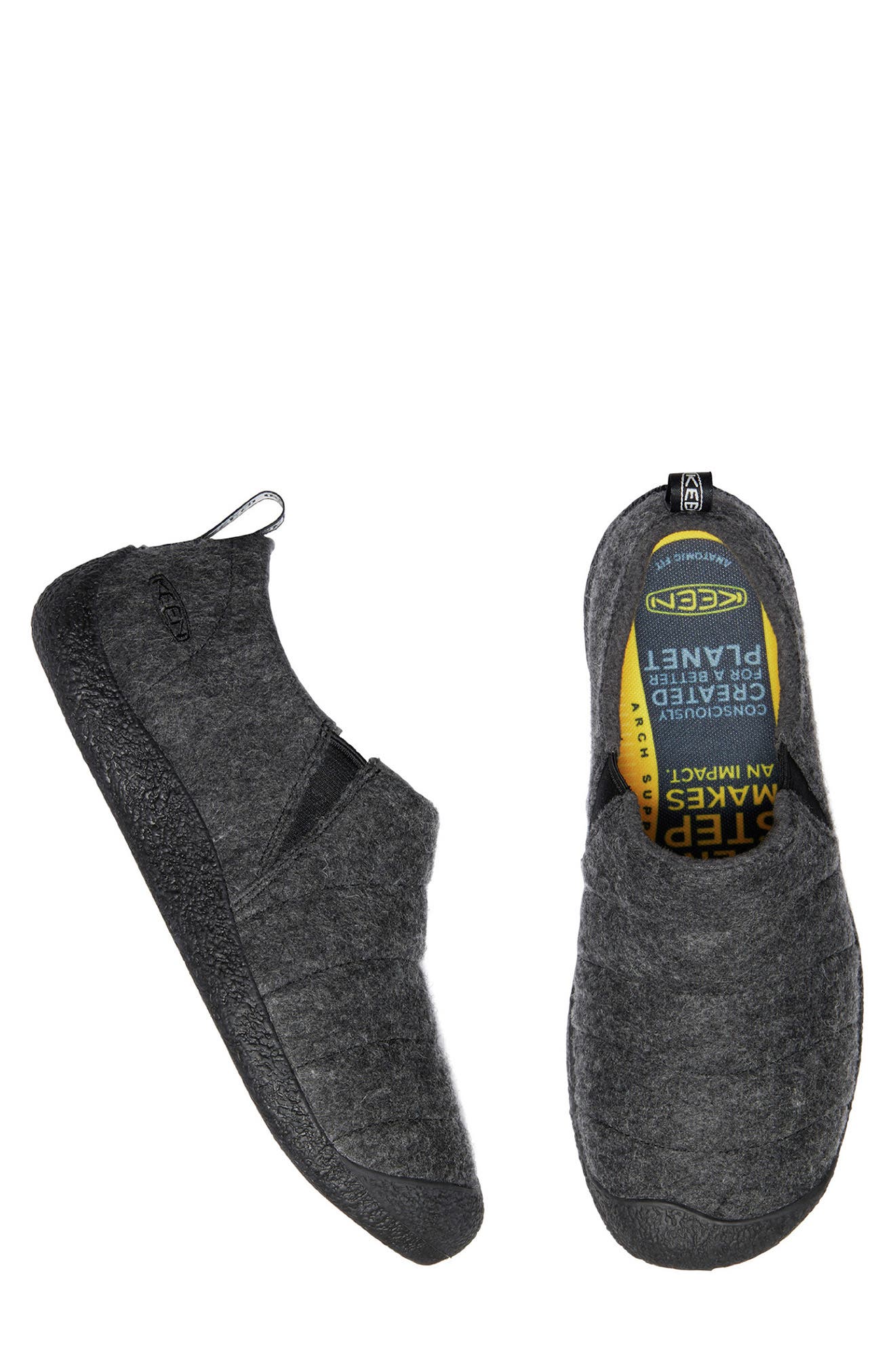 Howser II Slipper, Alternate, color, CHARCOAL GREY FELT/ BLACK