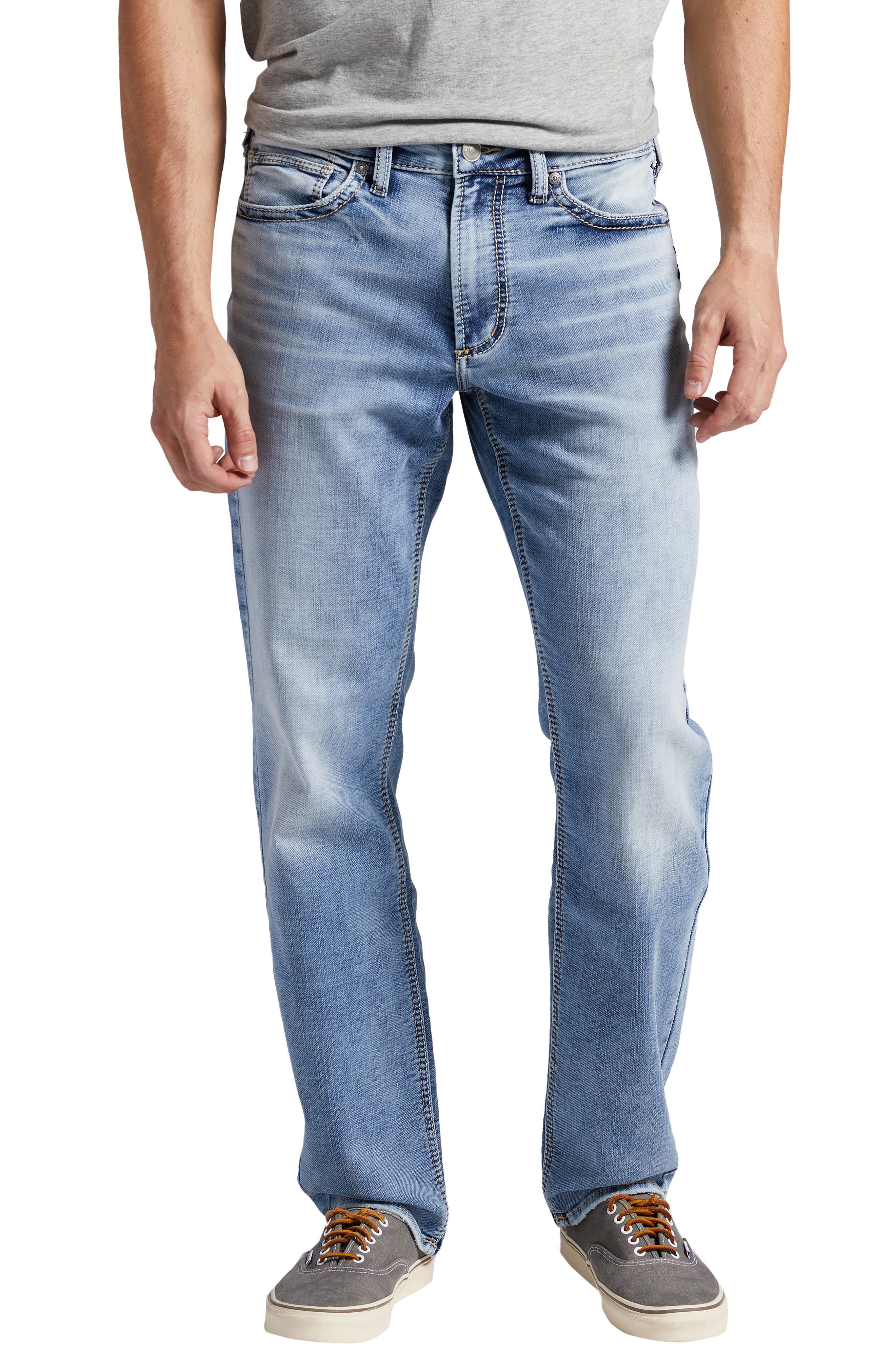 Slvr Clothes Silver Jeans Co. Eddie Athletic Fit Tapered Jeans (Men) | Nordstromrack