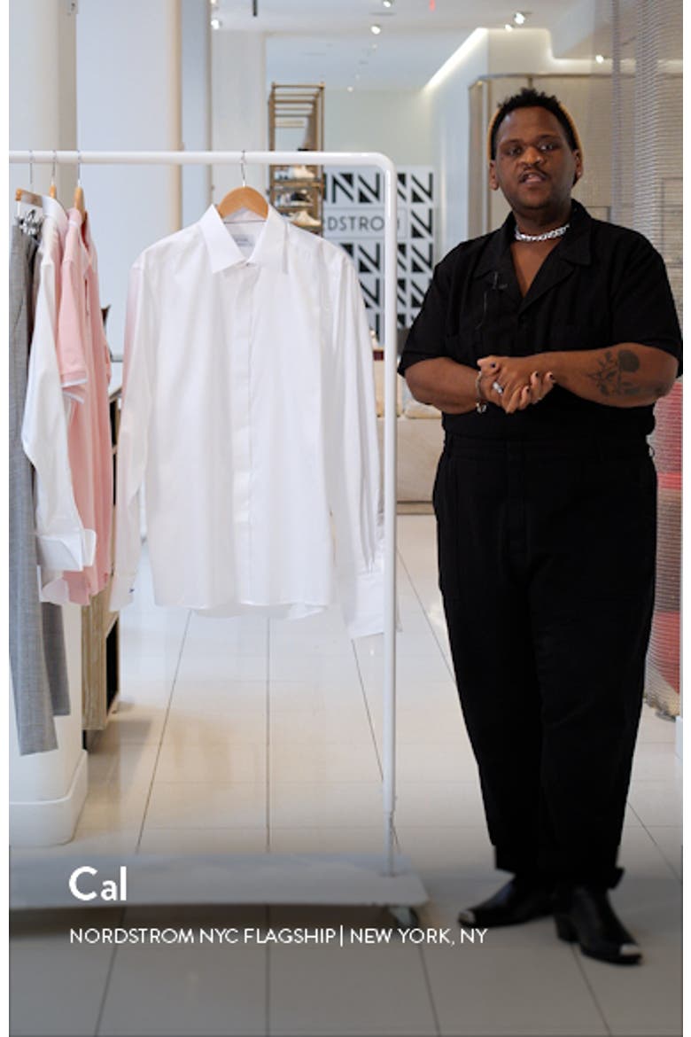 Contemporary Fit Cotton Tuxedo Shirt video