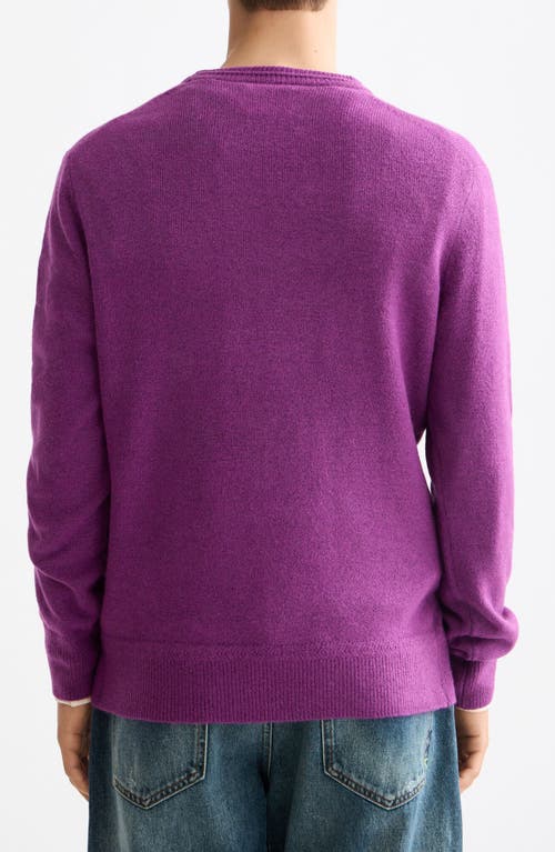Scotch & Soda Soft Knit Crewneck Sweater In Purple