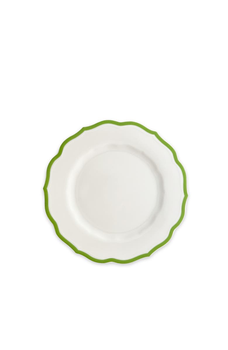 Caskata Stella Verde Scalloped Salad Plate - Porcelain - Set 4, Main, color, Green
