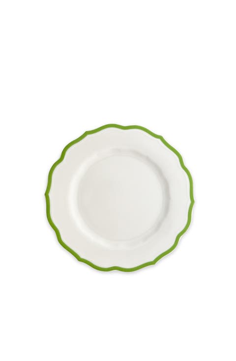 Stella Verde Scalloped Salad Plate  - Porcelain - Set 4