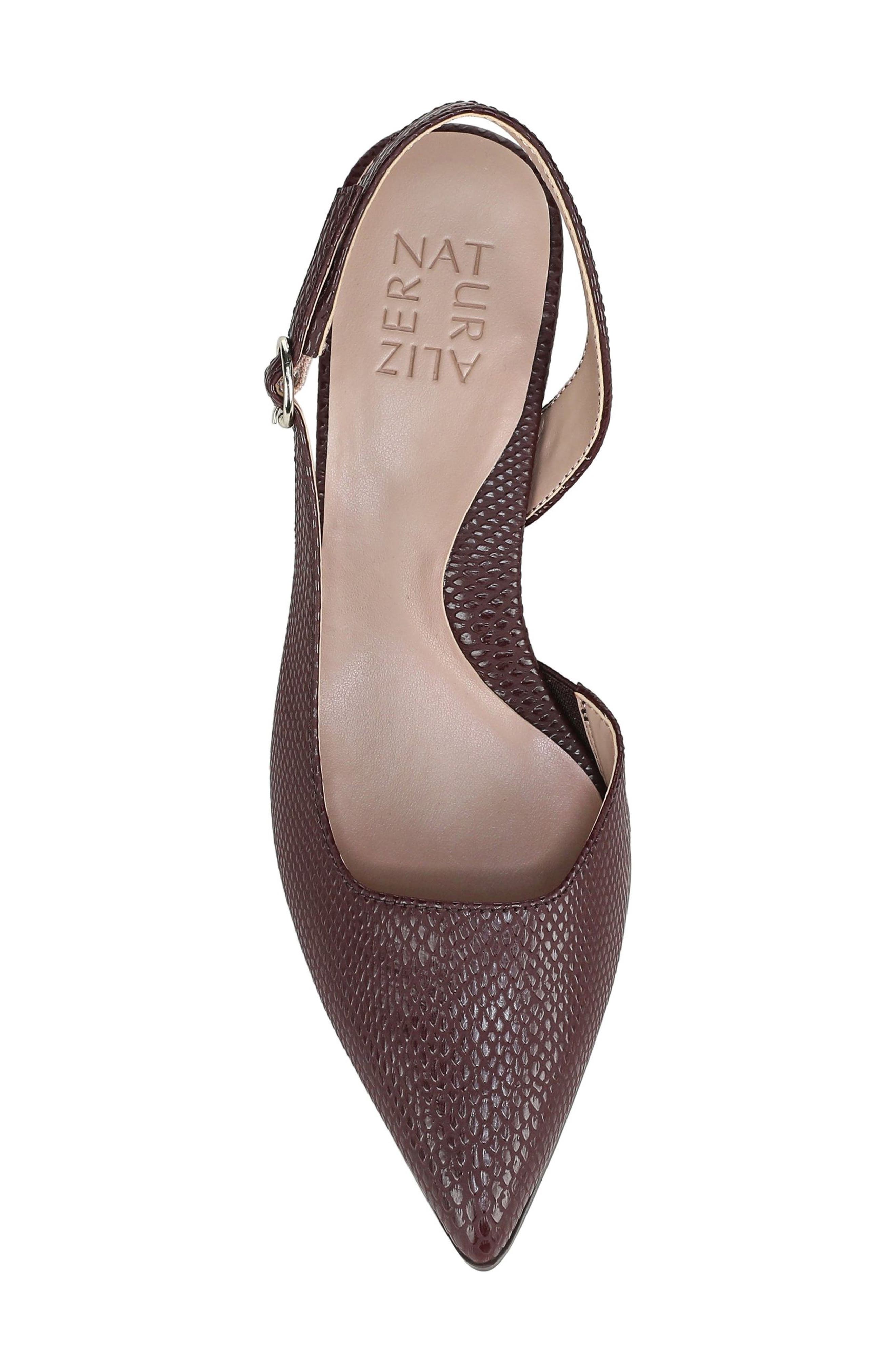 Naturalizer Anya d'Orsay Block Heel Pump, Alternate, color, Merlot Red Snake Faux Leather
