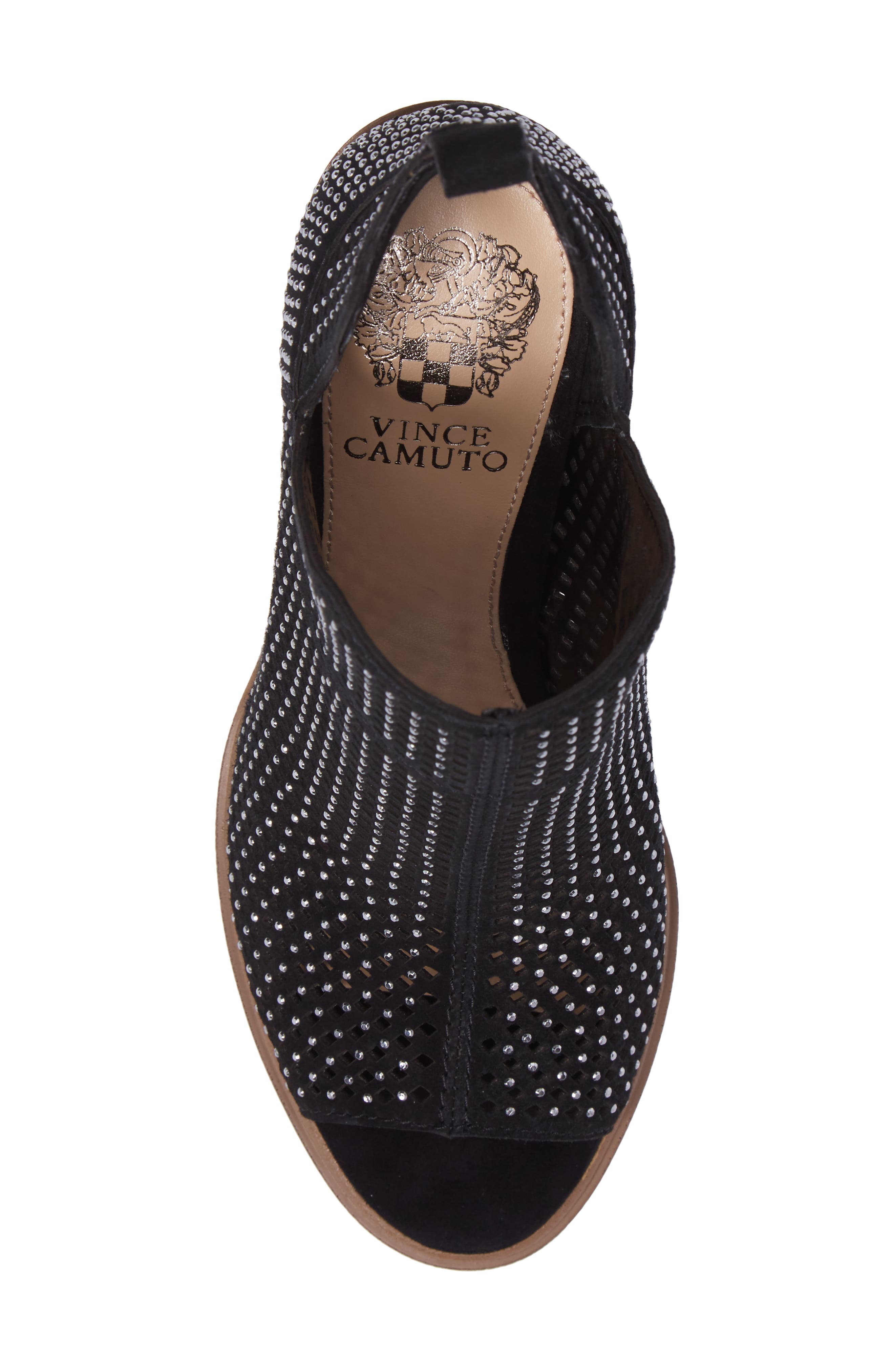 Kiminni Open Toe Bootie, Alternate, color, BLACK SUEDE