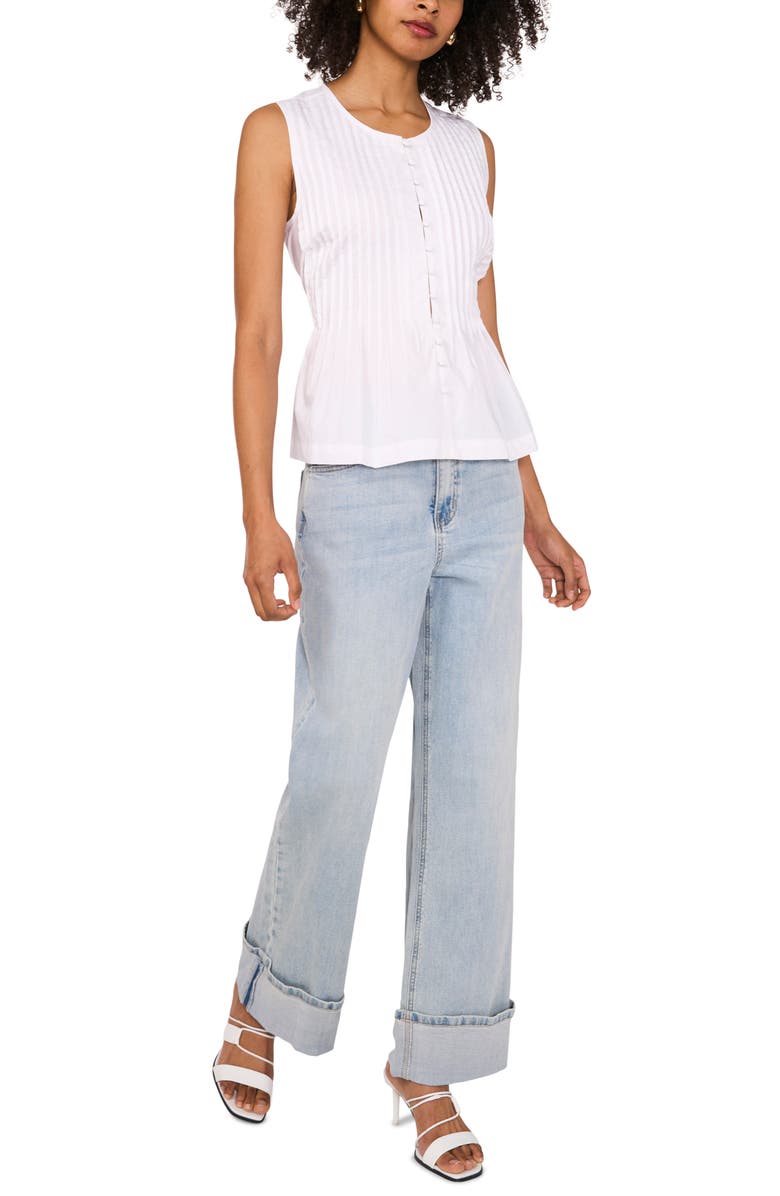 1.STATE Pintuck Pleat Sleeveless Top, Alternate, color, 