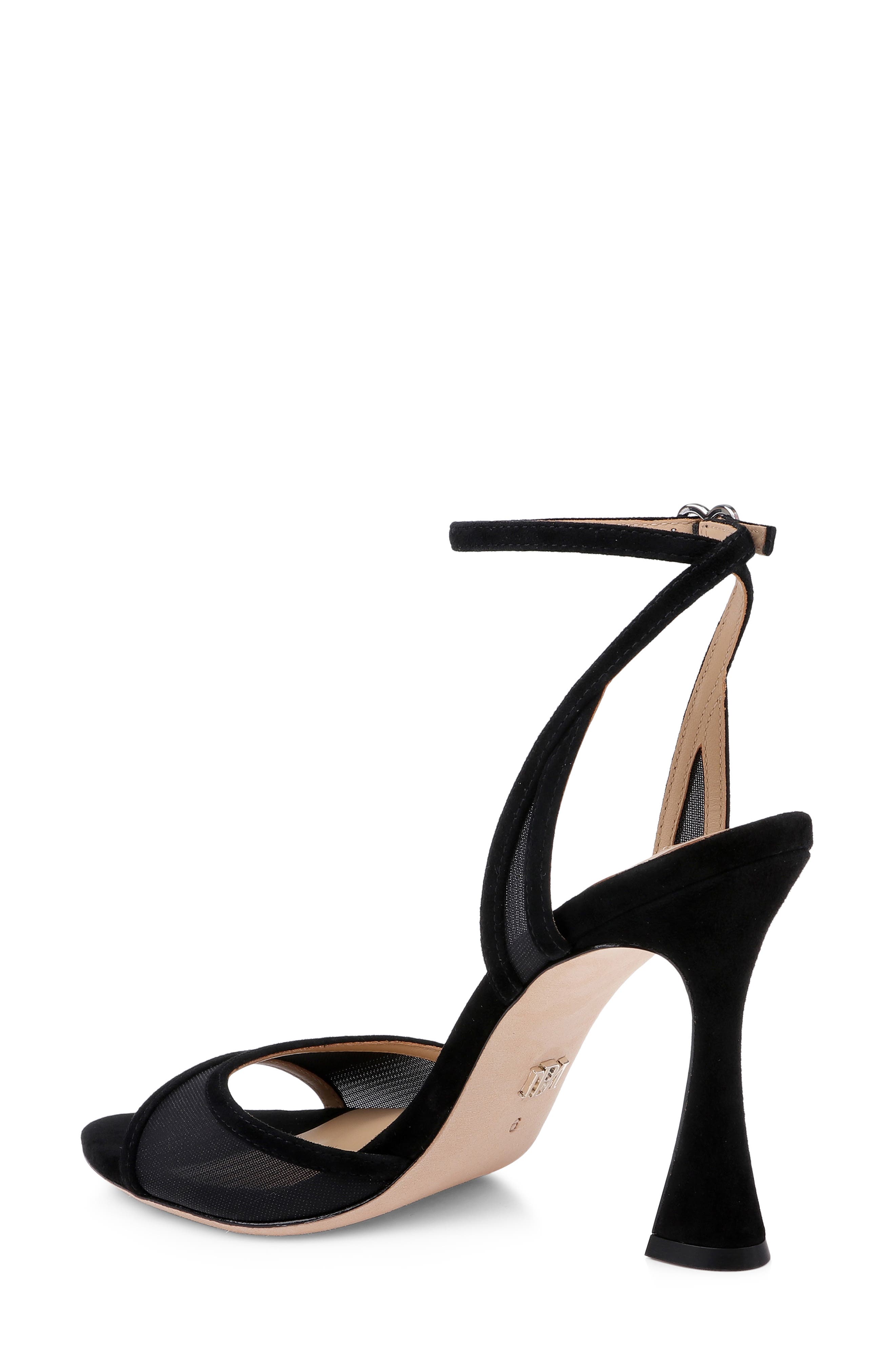 Badgley Mischka Collection Ysabel Ankle Strap Sandal, Alternate, color, Black Suede