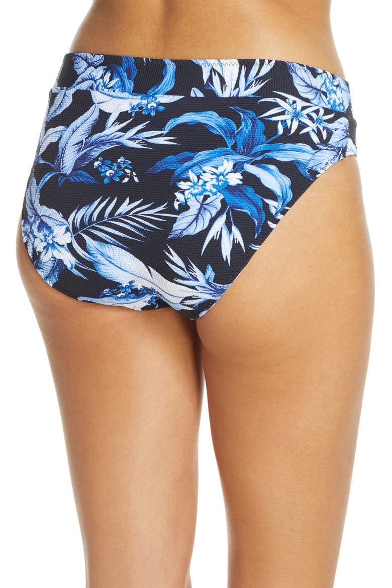 Indigo Garden Reversible Bikini Bottoms, Alternate, color, BLACK