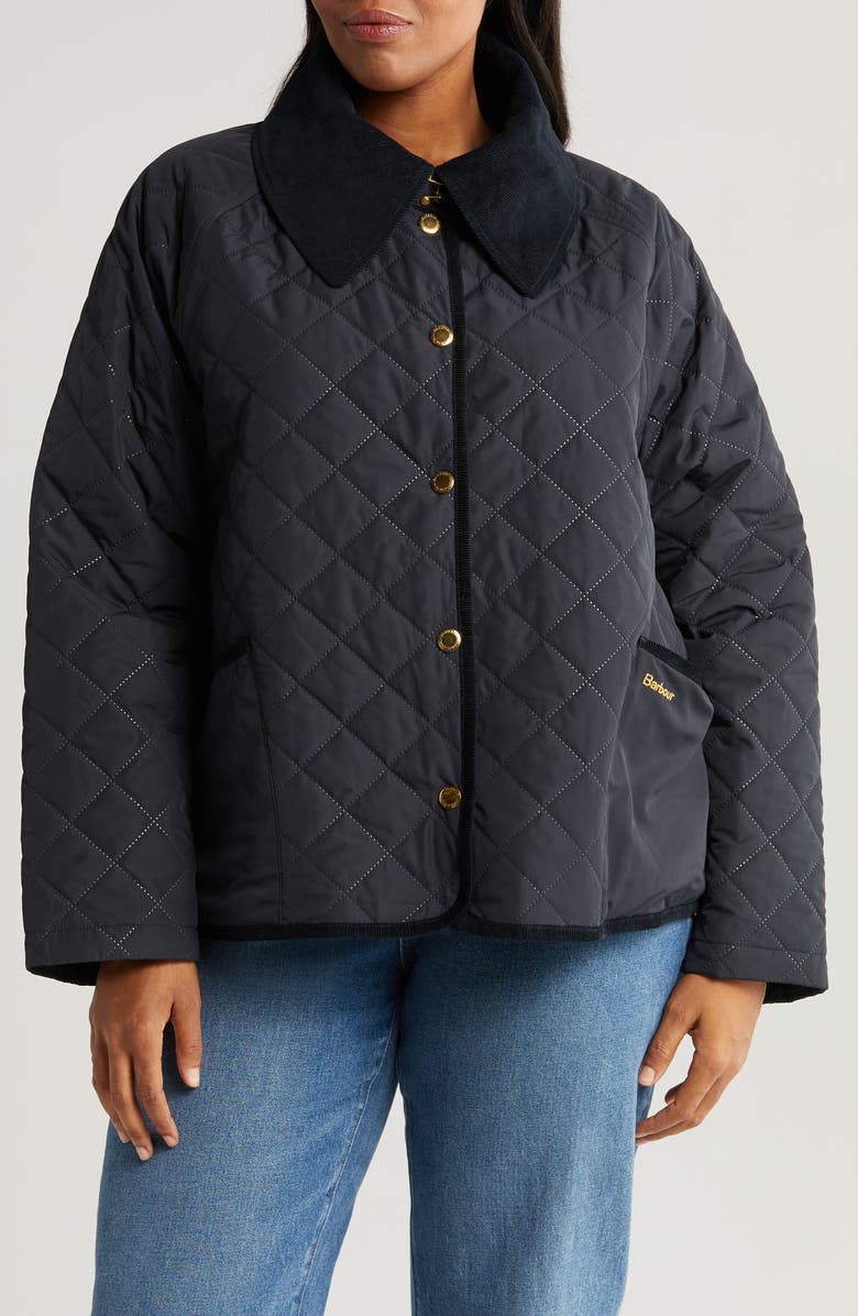 Barbour Gosford Velvet Collar Quilted Jacket, Alternate, color, 