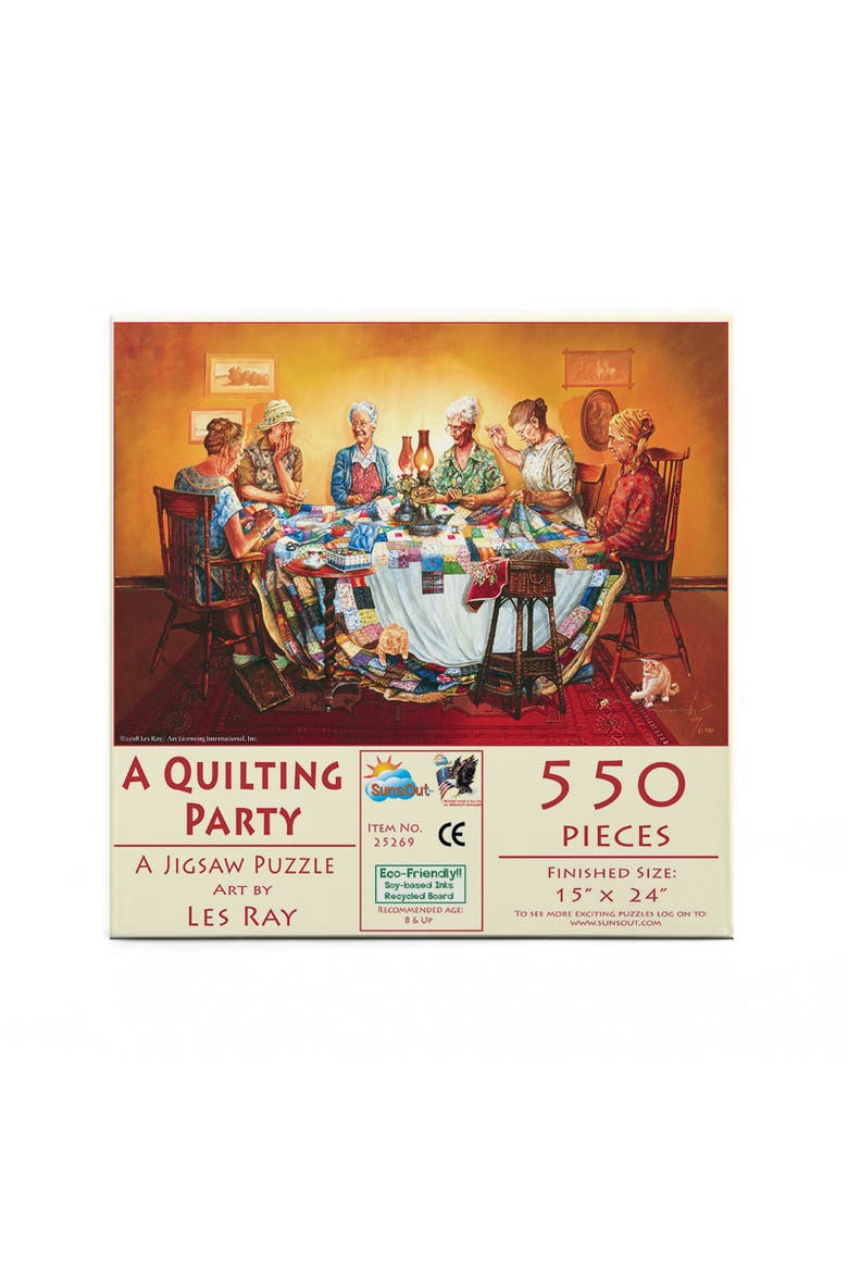 A Quilting Party 550 piece Jigsaw Puzzle for Adults, Alternate, color, Multicolor