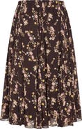 City Chic Serene Print Pleated Maxi Skirt