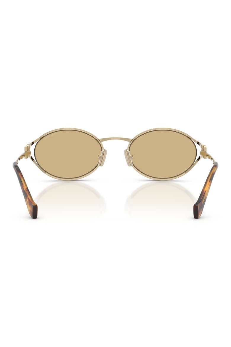 54mm Gradient Oval Sunglasses, Alternate, color, PALE GOLD / YELLOW