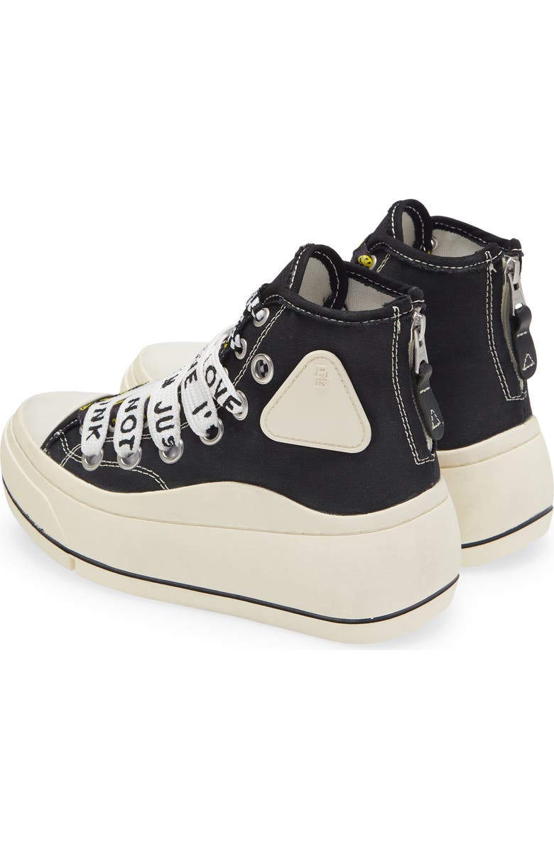 R13 Double Grommet High Top Sneaker, Alternate, color,