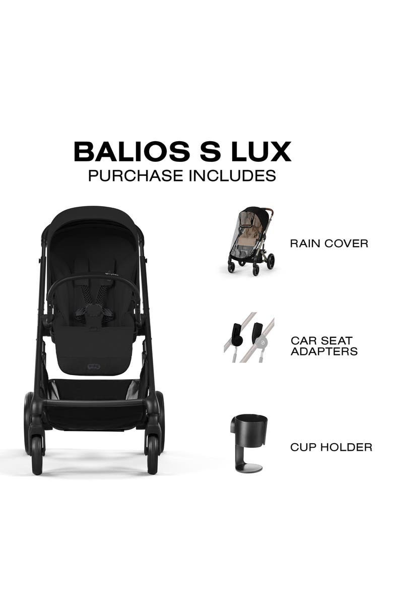 CYBEX Balios S Lux Stroller, Alternate, color, Moon Black