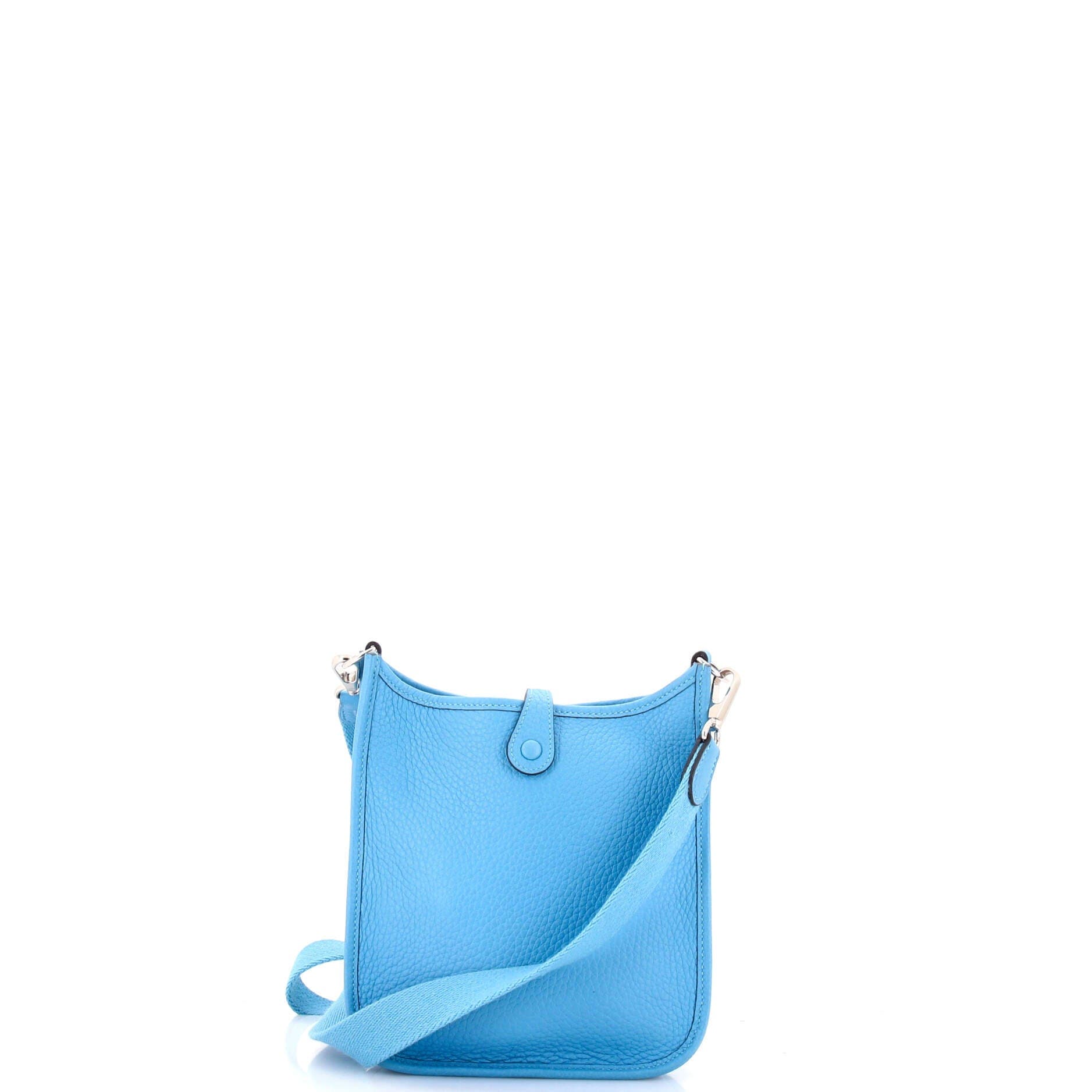 Pre-Owned Hermes Evelyne Bag Gen III Maurice TPM, Alternate, color, Celeste