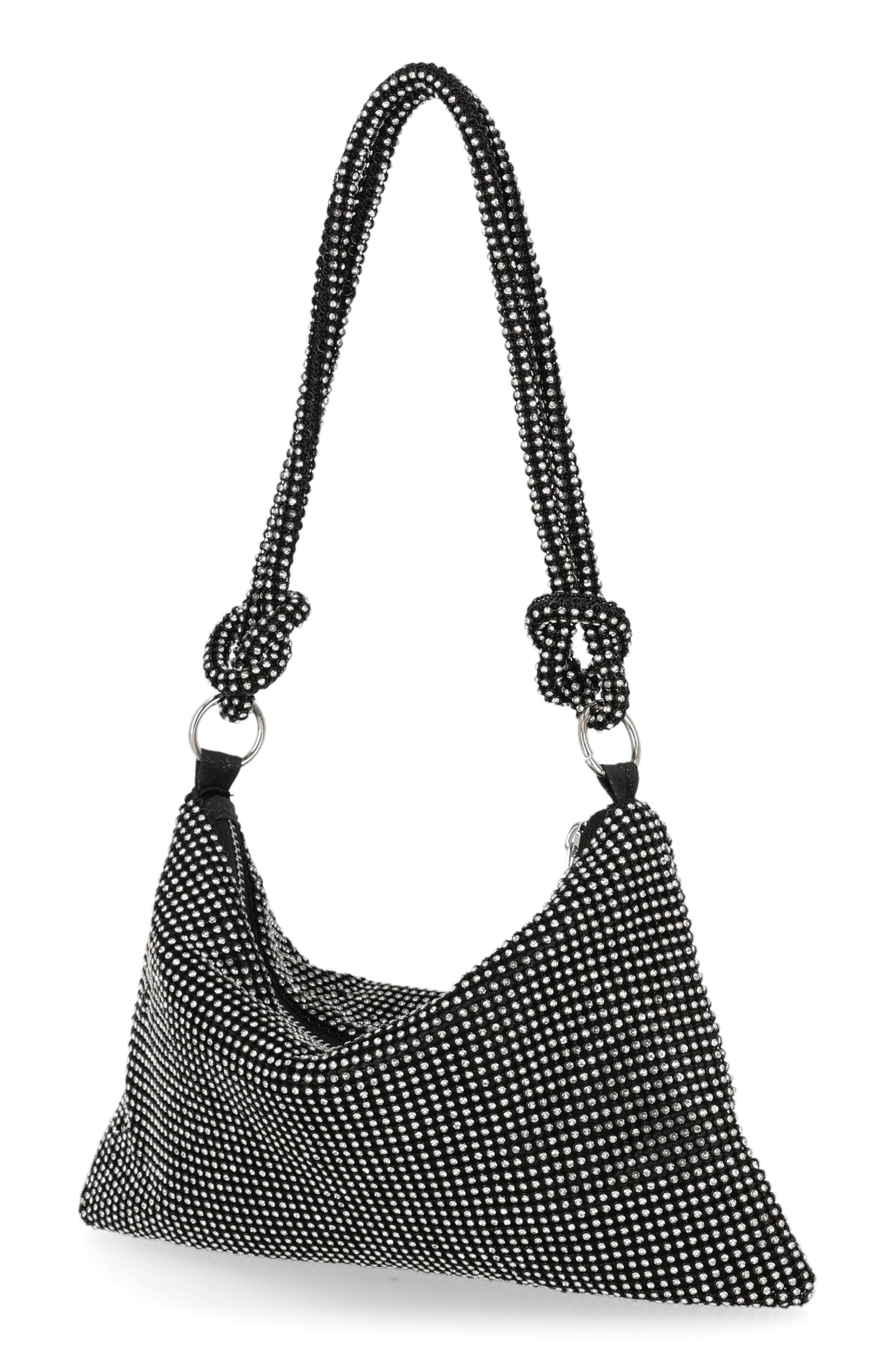 Jessica McClintock Dolly Crystal Mesh Shoulder Bag, Alternate, color, 