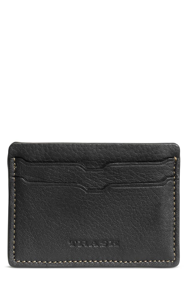 Jackson Leather Card Case, Main, color, BLACK NORWEGIAN ELK