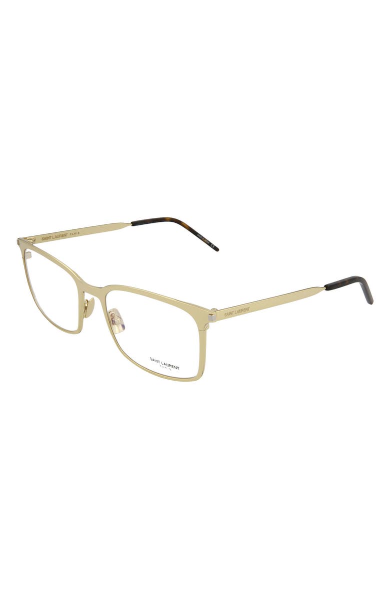 Saint Laurent 56mm Square/Rectangle Optical Frames, Alternate, color,