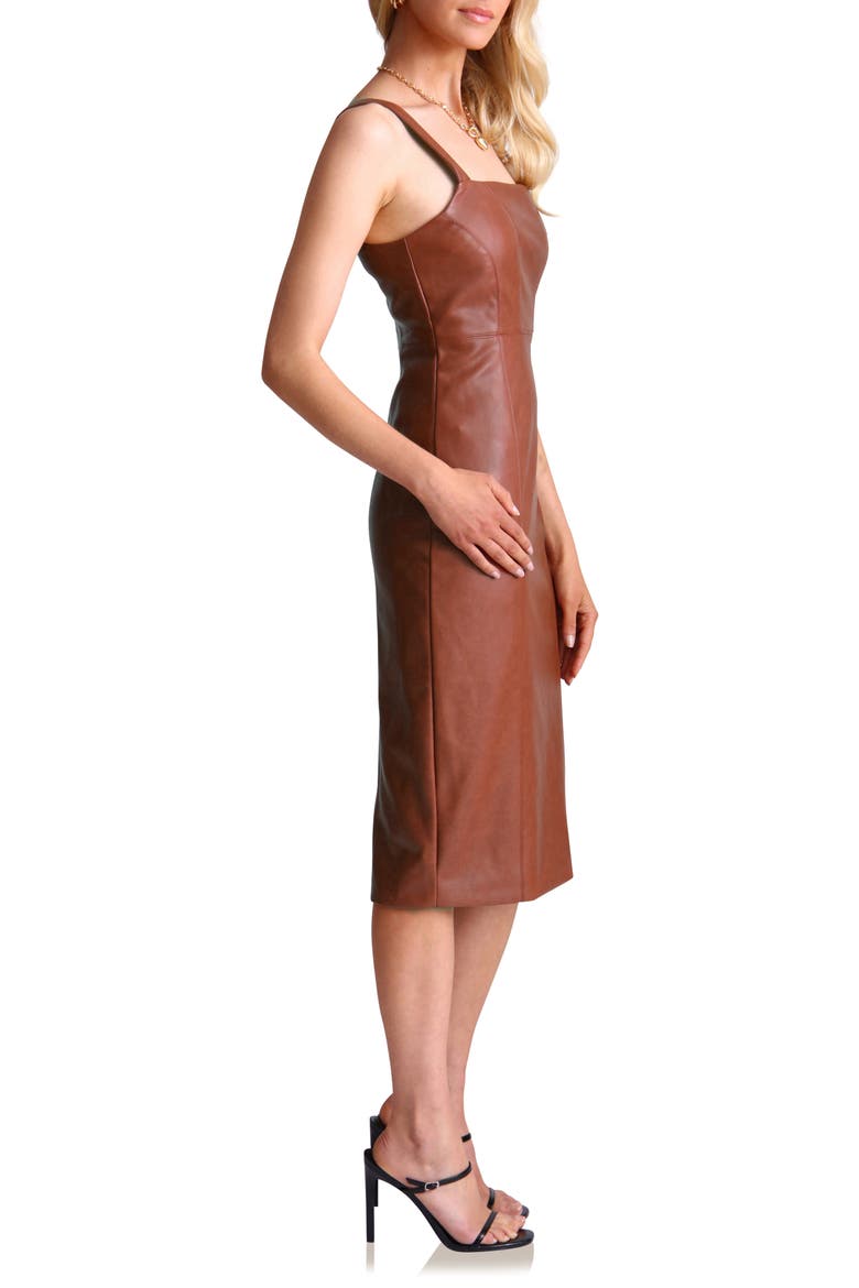 Faux-Ever Leather™ Sheath Dress, Alternate, color, PAPRIKA