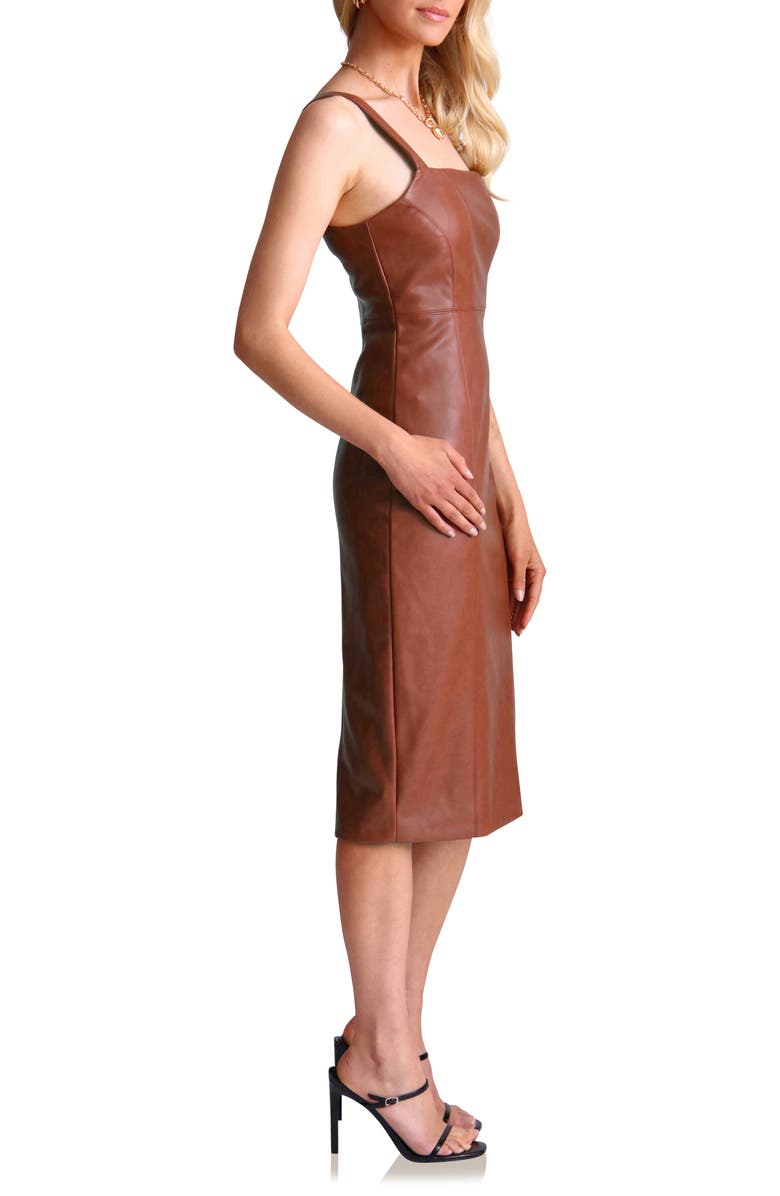 Avec Les Filles Faux-Ever Leather<sup>™</sup> Sheath Dress, Alternate, color,