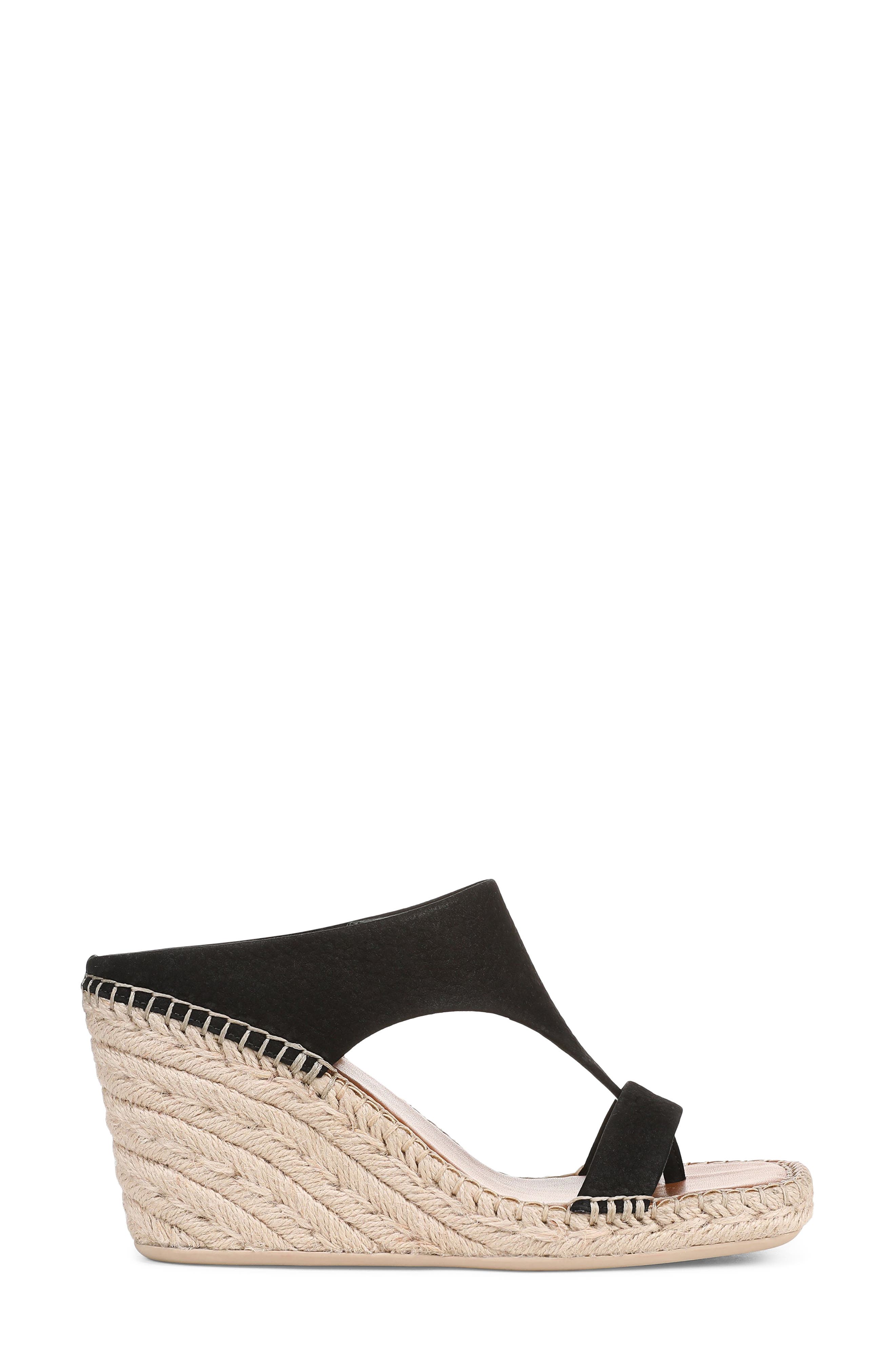 Franco Sarto Farren Espadrille Platform Wedge Sandal, Alternate, color, Black