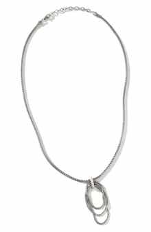 John Hardy Classic Chain Link Drop Pendant Necklace