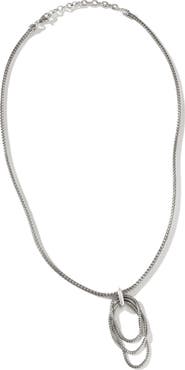 John Hardy Classic Chain Link Drop Pendant Necklace
