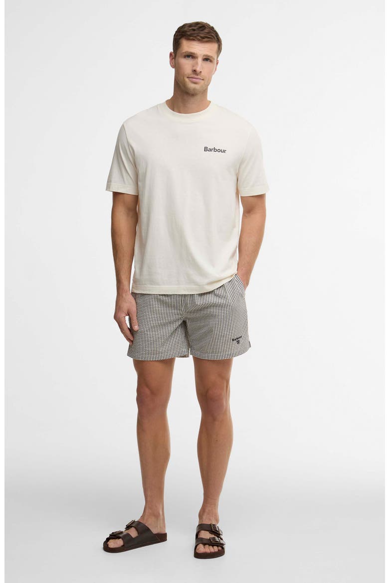 Gingham Seersucker Swim Trunks, Alternate, color, OLIVE