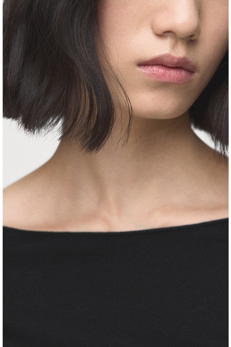 Boatneck Top, Alternate, color, BLACK
