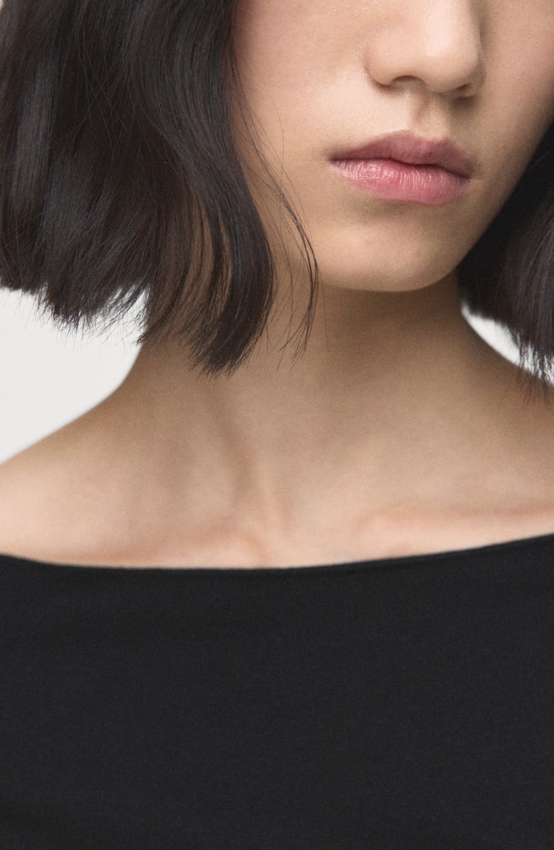 MANGO Boatneck Top, Alternate, color, Black