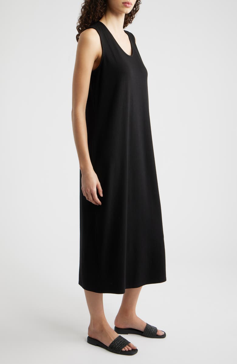 Eileen Fisher Sleeveless Shift Dress, Alternate, color, Black