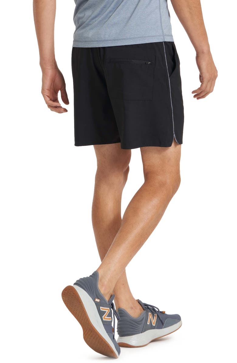 Vuori Trail Shorts, Alternate, color, Black/Heather Grey Stripe