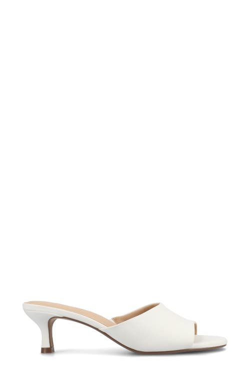 Journee Collection Jeylah Kitten Heel Slide Sandal In White