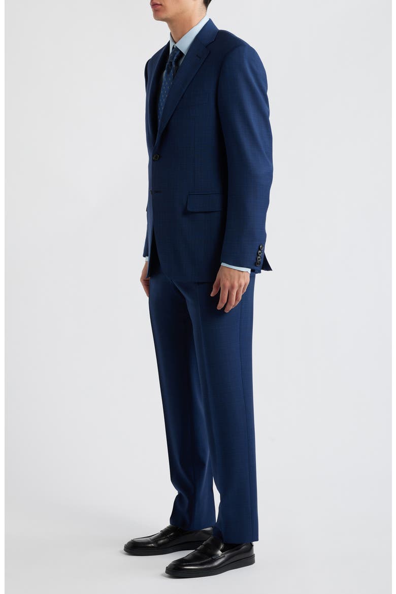 Siena Regular Fit Navy Check Super 150s Wool Suit, Alternate, color, NAVY
