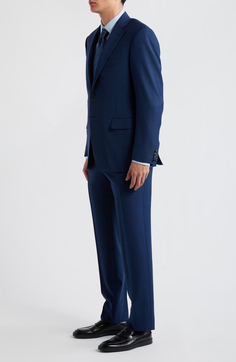 Canali Siena Regular Fit Navy Check Super 150s Wool Suit, Alternate, color, Navy