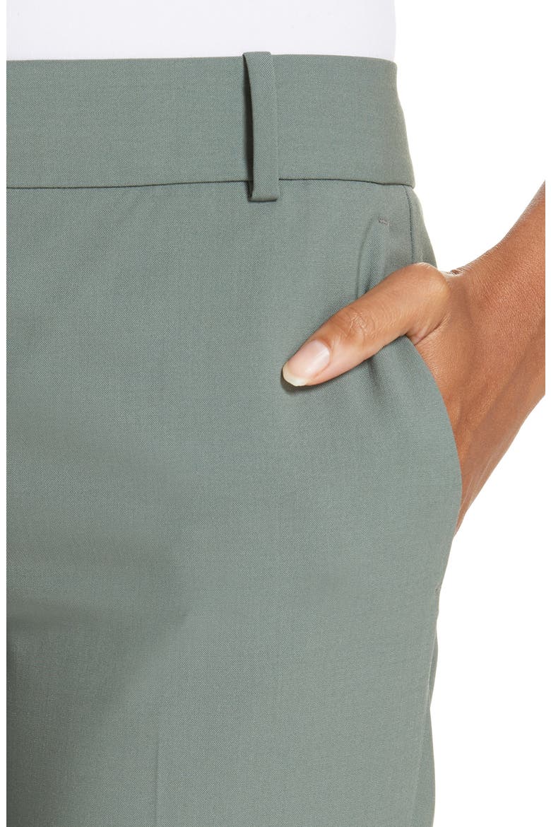 Straight Leg Stretch Wool Trousers, Alternate, color, PALE GREY MOSS
