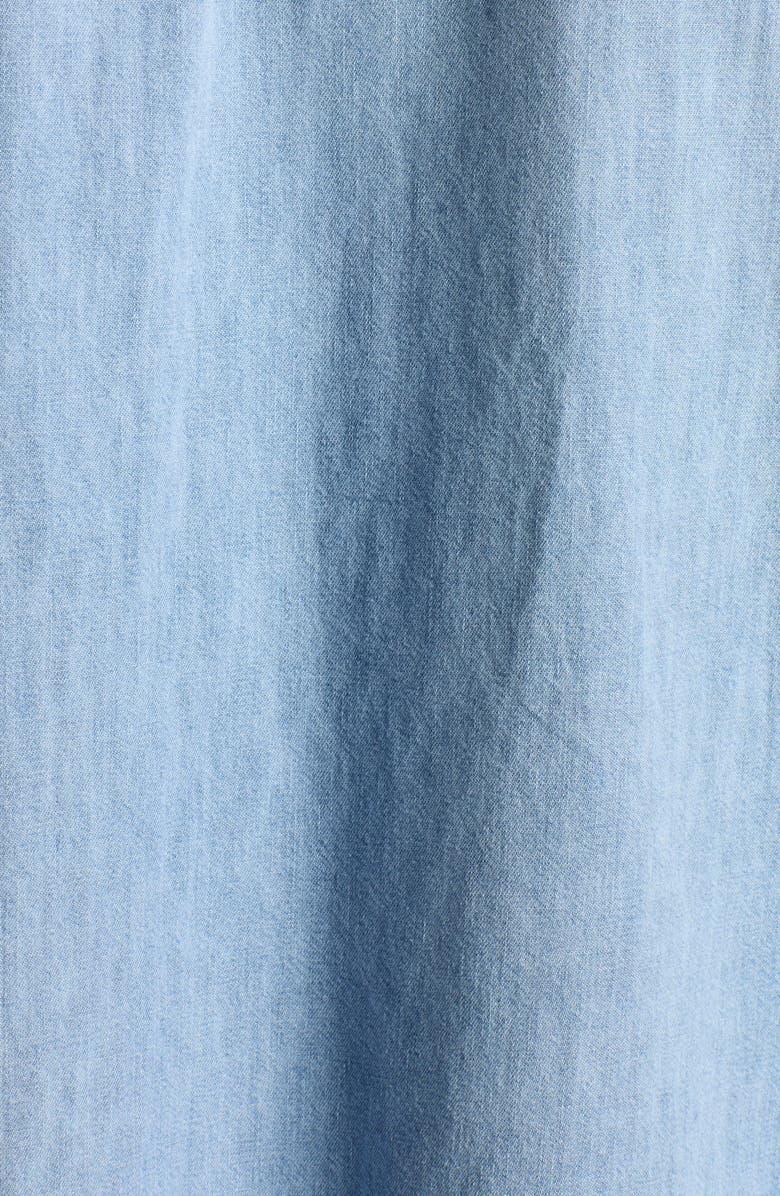 Bottega Veneta Bleached Denim Camp Shirt, Alternate, color, 4946 Light Bleach