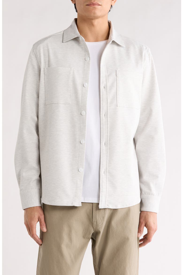 Fegan Long Sleeve Overshirt, Main, color, STONE