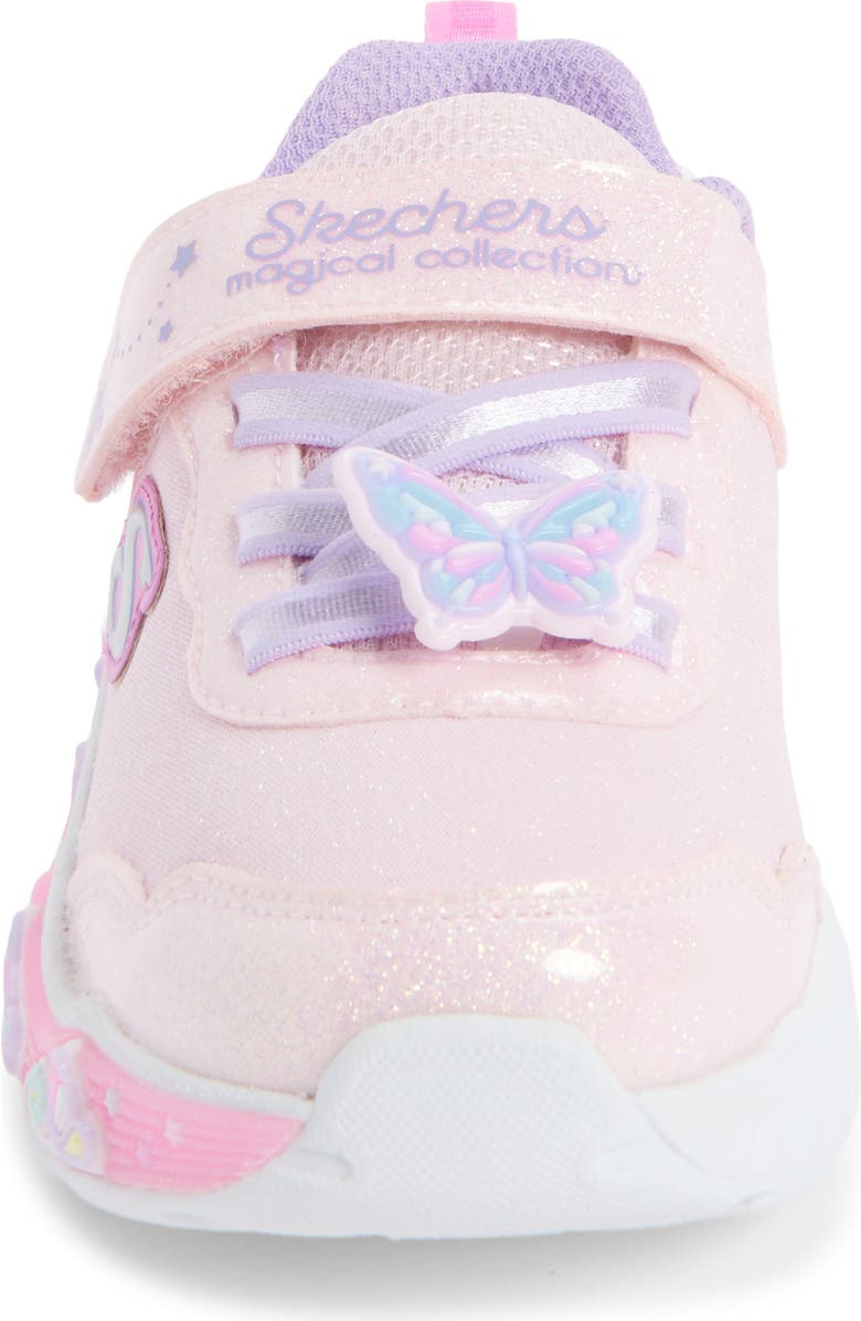 SKECHERS Kids' Lil Butterfly Bliss Light-Up Sneaker, Alternate, color, Light Pink