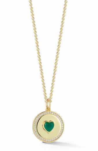 Disc Heart Pendant Necklace