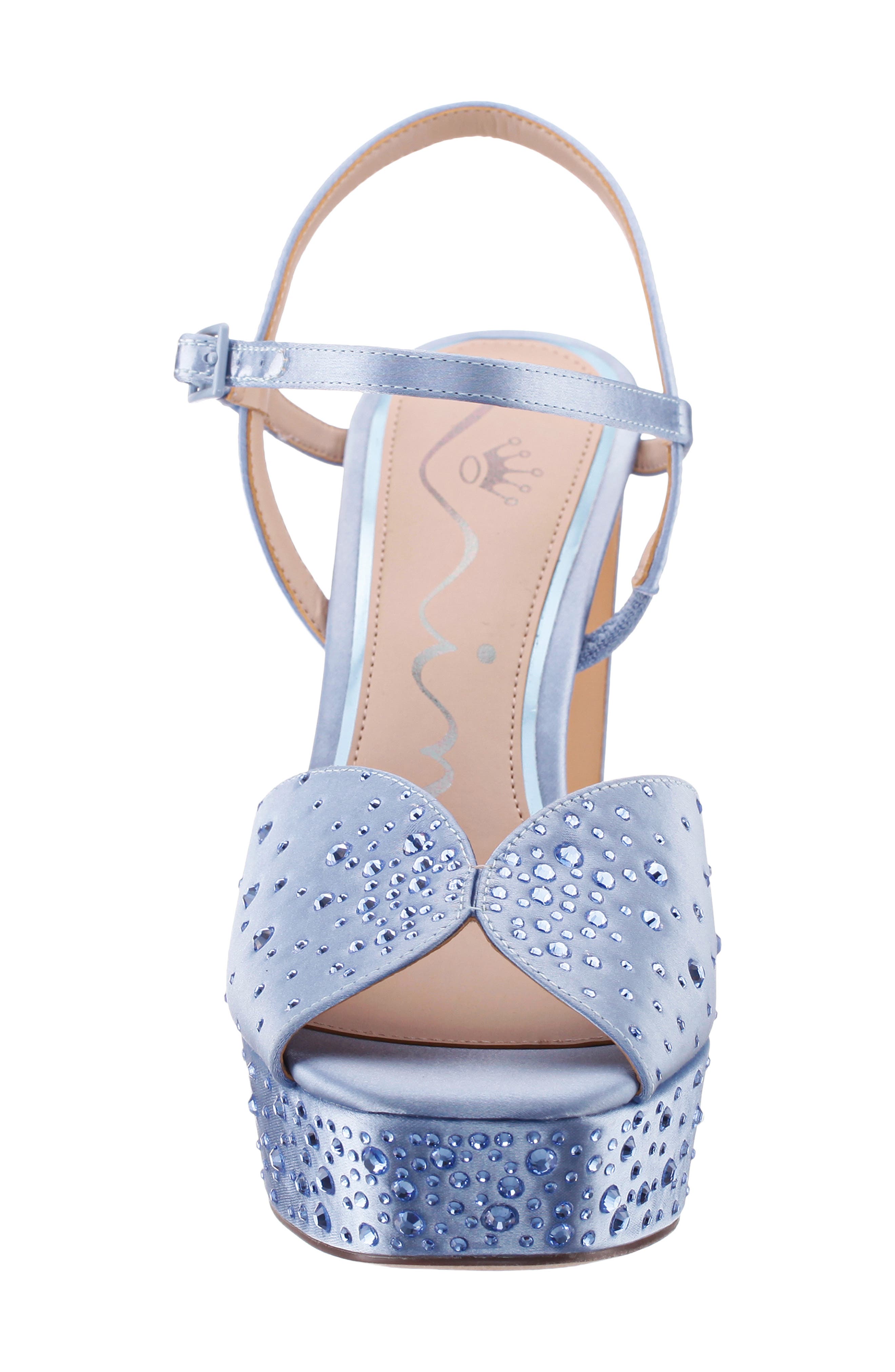 Addison Slingback Peep Toe Platform Sandal, Alternate, color, ICY BLUE
