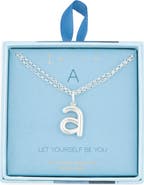 Leith Lowercase Initial Bubble Pendant Necklace
