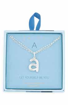 Leith Lowercase Initial Bubble Pendant Necklace